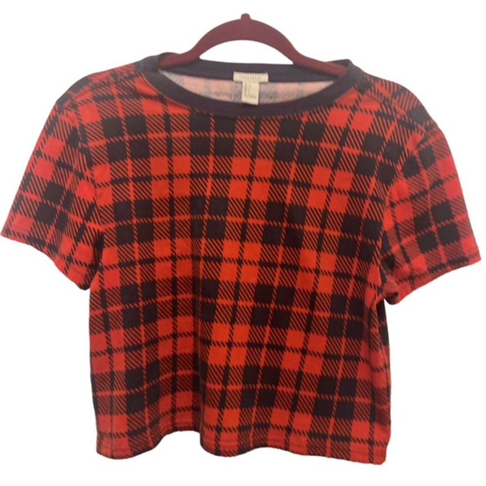 Forever 21 Red and Black Buffalo Print Top Size S